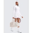 thumbnail image 3 of CRZ YOGA Women's Butterluxe Long Sleeve Workout Shirts Zip Sweatshirt Athletic Crop Tops Collared T-shirts, 3 of 7