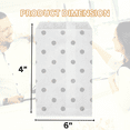 thumbnail image 5 of Novel Box 100 Pack Silver Polka Print 4x6 Inch Flat Paper Bags for Gifts, Parties, Weddings & More, 5 of 6