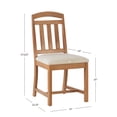 thumbnail image 6 of Linon Darlene Slat Back Dining Chair - Set of 2, Brown/Beige, 6 of 12