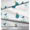 thumbnail image 2 of Soimoi Polyester Crepe Fabric Dot & Lotus Block Printed Fabric 1 Yard 52 Inch Wide, 2 of 3