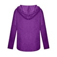 thumbnail image 4 of Posijego 2024 Spring Women's Hoodie Lightweight Long Sleeve Shirts Casual Hooded Sweatshirt Top Plus Size, 4 of 5