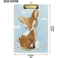 thumbnail image 2 of FMSHPON Cute Deer Bunny Clipboard Hardboard Wood Nursing Clip Board and Pull for Standard A4 Letter 13x9 inches, 2 of 5
