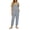 Gray, variant on Women Casual Overalls Loose Fit Romper Sleeveless Straight Leg Casual Dungarees Long Pants