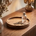 thumbnail image 6 of Linnome Solid Wood Serving Tray Brown Recessed Wooden Platter for Coffee Table Fruit Jewelry Aromatherapy Tea Room Desktop Storage, 6 of 7