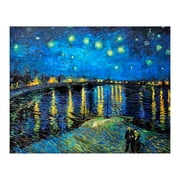 500 Piece Premium Plastic Jigsaw Puzzle (High Quality, Water Resistant, Durable, Recyclable) - Vincent van Gogh: Starry Night Over the Rhone