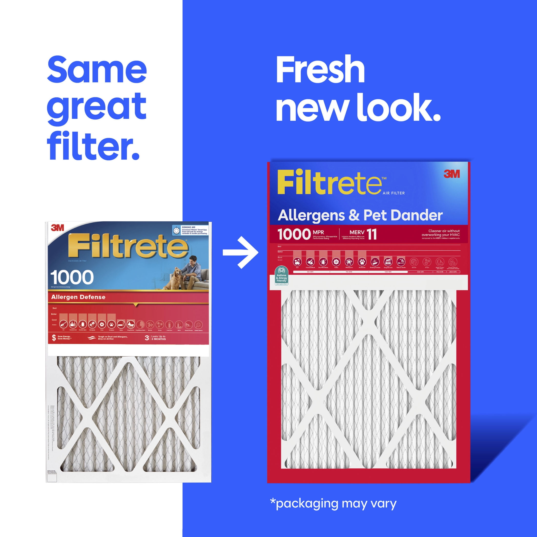Filtrete 18x20x1 HVAC Furnace Air Filter, MPR 1000 MERV 11, Allergens & Pet Dander, 4 Pack