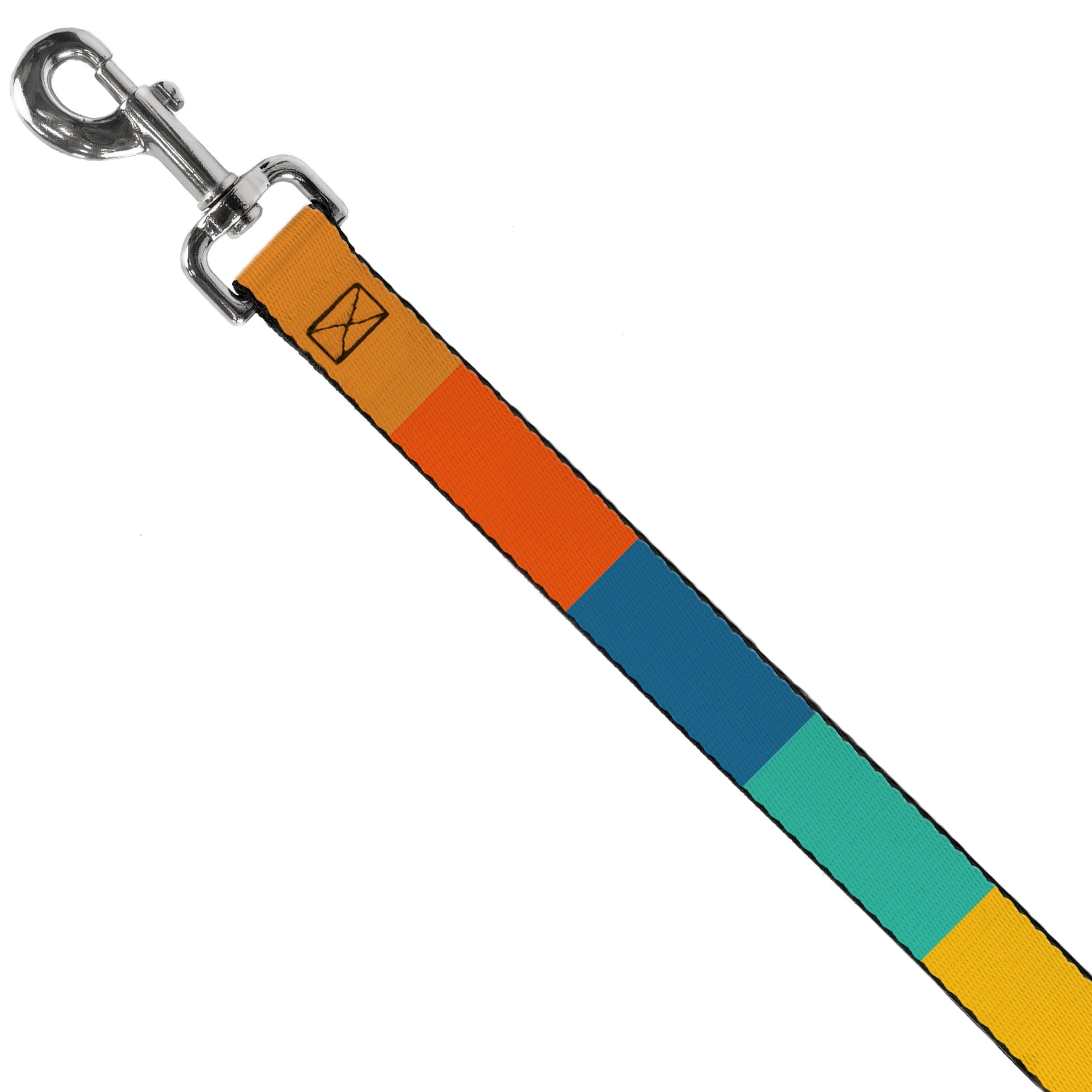 Buckle-Down Pet Leash, Dog Leash, Summer Essentials Color Block 2, 6 Feet Long 1.0 Inch Wide