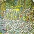 thumbnail image 2 of Klimt, Gustav 12x12 Black Ornate Wood Framed with Double Matting Museum Art Print Titled - Garden Landscape With Hilltop 1916, 2 of 4