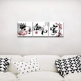 thumbnail image 4 of Small Size Traditional Chinese Painting of Red Plum Blossom Canvas Prints 3 Panels Calligraphy Art Paintings Wall Art Poem Print Painting Framed 16x16inches 3pcs/set, 4 of 6
