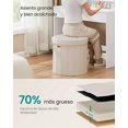 thumbnail image 5 of SONGMICS Mazie Colección - Banco Redondo, Taburete Reposapiés Plegable con Tapa, para Dormitorio, Sala de Estar, Entrada, Beige Capuchino, 5 of 5