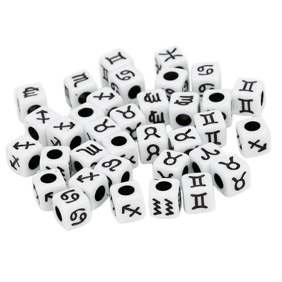Paquete de 100 Cuentas Cúbicas Acrílicas para Hacer Joyas Pulsera Negro 7mm Sunnimix