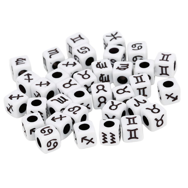 Paquete de 100 Cuentas Cúbicas Acrílicas para Hacer Joyas Pulsera Negro 7mm Sunnimix