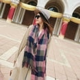 thumbnail image 5 of Ksopiavobs Women's Long Plaid Blanket Chunky Oversized Winter/Fall Warm Scarf Big Tartan Scarves Wrap Shawl, 5 of 5