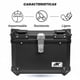thumbnail image 3 of Caja Maletero Cajuela Porta Equipaje Moto 55L Negro Kinlley, 3 of 9