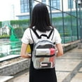 thumbnail image 5 of Genreen Stadium Approved Clear Mini Backpack 11.5H x 5W x 9.5L Cold-Resistant Transparent PVC Backpack with Work, Security Travel & Stadium (Sky Blue), 5 of 7