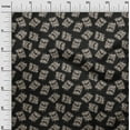thumbnail image 3 of oneOone Georgette Viscose Black Fabric Skull Dress Material Fabric Print Fabric By The Yard 42 Inch Wide-aF, 3 of 5