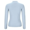 thumbnail image 3 of Fgnfyis Women Half Turtleneck Sweater Pullover for Autumn Winter Casual Wear Light Blue One Size, 3 of 8