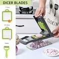 thumbnail image 4 of Vegetable Chopper, Pro Onion Chopper, 16 in 1Multifunctional Food Chopper, Kitchen Vegetable Slicer Dicer Cutter,Veggie Chopper With 8 Blades,Carrot Chopper With Container (Grey), 4 of 6