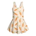 thumbnail image 7 of FOR U DESIGNS Girls' Sleeveless One-Piece Swimsuit Quick Dry Bathing Suit Swimwear Toddler Girls Swimsuit for 3-13 Years, Carrot, 7 of 7
