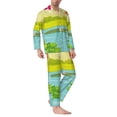 thumbnail image 2 of Uemuo Two Frogs Are Sitting On Water Lilies Pattern 2-Piece Loungewear Set - Men’s Soft Sleepwear, Cozy Winter PJs, Comfy Sleep Set-, 2 of 7