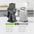 thumbnail image 4 of 3-in-1 Cheese Grater Hand Crank Rotary with Interchangeable Blades and Strong Suction Base for Kitchen, 4 of 7