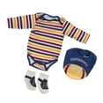 thumbnail image 1 of Muñeca ropa hecha calcetines y babero de mameluco para recién nacidas 20-22 pulgadas Yotijar, 1 of 7