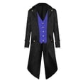 thumbnail image 1 of Fozruso Men's Mid Length Punk Retro Tuxedos(Blue), 1 of 6