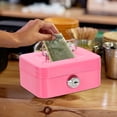 thumbnail image 5 of Small Cash Box, Mini Safe Box Money Locker  Money Saving Boxes with Keys for Cash Watches Jewelry Personal Items, Black, 5 of 6
