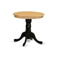 thumbnail image 2 of East West Furniture Eden Round Rubber Wood Dining Table in Oak/Black, 2 of 3