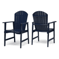thumbnail image 4 of Tcbosik 2 Pack Dining Chairs for Outdoor, Acacia Wood Armchair, Lounge Chair for Porch, Lawn, Garden, Easy Assembly, Navy Blue, 4 of 10