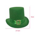 thumbnail image 3 of Green Top Hats Leprechaun Hat with Buckle for Women Men Couple Adult St. Patrick's Day Party Dressy Hat Irish Parde, 3 of 6