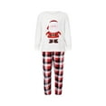 thumbnail image 2 of Qiylii Christmas Family Matching Pajamas Set, Cartoon Santa Tops+Plaid Pants, 2 of 9