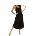 thumbnail image 3 of Maxcozy Women Sleeveless Nightgown Spaghetti Strap Long Sleepwear Nightshirt Lounge Dresses, 3 of 8