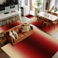 thumbnail image 5 of Red Black Khaki Ombre 2.7x5 Area Rugs, Modern Abstract Art Gradient Non-Skid Rubber Backing Large Rectangle Rugs - Living Room Bedroom Home Office, Indoor Floor Mat Carpets Washable Rug, 5 of 9