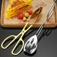 thumbnail image 3 of 2 Packs Serving Tongs, 10inch Buffet Tongs for Kitchen Cooking, Stainless Steel Salad Tongs Serving Utensils for Wedding Party Catering (Gold), 3 of 6
