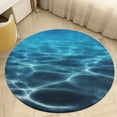 thumbnail image 4 of Bright Sunshine Through Deep Blue Sea Round Small Area Rug, Print Non Slip Washable Floor Mat, Soft Throw Rug for Living Room, Powder Room Entryway, Bathroom, Bedside, 4 of 6