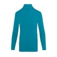 thumbnail image 4 of ACTIVE UNIFORMS Women's Long Sleeve Turtle-Neck T-Shirt Under Scrub (Teal, Large), 4 of 5