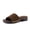 Brown, variant on Timmi 100% Genuine Leather Suede Slides for Women, Slip On Low Heeled Dress Sandal with Studded Detail