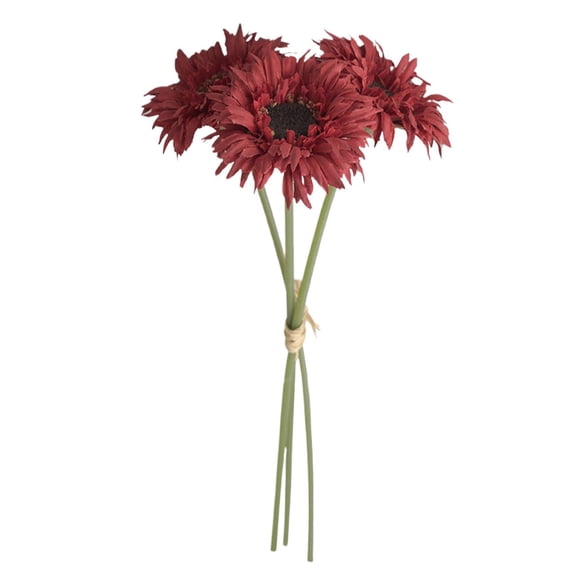 Awwp Artificial Sunflower Bouquet Set of 1 10.2 Inch, Long Stem Faux Flowers for Fall Wedding Decor, Realistic No Water Needed Arrangement, Easy Care, Wedding Decor