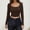 Coffee, variant on SNKSDGM Easter Shirts Short Sleeve Shirts for Women Casual Relaxed Fit Women Long Sleeve Backless Crop Tops Square Neck Bodycon Shirts Cut Out Pullover Streetwear Graphic Tees for Women Vintage 80S