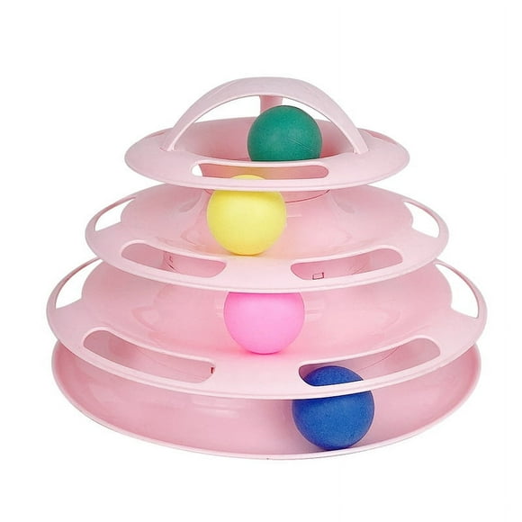 Cat Roller Toy Towers Tracks Roller for Indoor Cats with 4 C