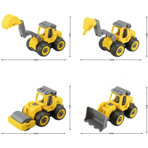 LAEMENOZ New Toys Set (Construction Toys 4 pcs) of 4 Pieces of Vehicle Toys  for Kids, Babies, Infants, Children, Which Includes A Dumper, A Tractor