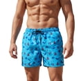 thumbnail image 2 of Vetsdori Dry Fit Swim Trunks for Men Summer Board Shorts Swimwear Casual Elastic Waist,Drawstring Hombre Mens Swim Shorts Hawaiian,L, 2 of 8
