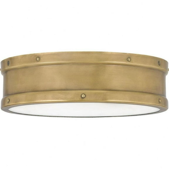 12.75 inch 25W Led Flush Mount-Weathered Brass Finish Bailey Street Home 71-Bel-4352237