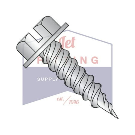 

#10 x 1 Self-Piercing Screws | Slotted | Hex Washers Head (1/4 AF) | 18-8 Stainless Steel (Quantity: 1500)