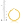 thumbnail image 3 of Floreo 14k Yellow Gold 4mm x 40mm High Polish Round Tube Hoop Earrings, 3 of 3