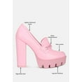 thumbnail image 7 of CORINNE Pink Chain Embellished Chunky Loafers, 7 of 7