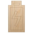 thumbnail image 1 of Battery Charging Symbol Doodle Wood Shape Unfinished Piece Cutout Craft DIY Projects - 6.25 Inch Size - 1/8 Inch Thick, 1 of 7
