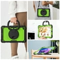 thumbnail image 6 of For Lenovo Tab M10 Plus (3rd Gen) Case 10.6 inch, 360 Rotating Shockproof Cover with Stand, Handle, Shoulder Strap (TB-X6C6/TB-X606), Lime Panel, 6 of 7