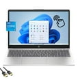 thumbnail image 1 of HP 15.6" HD Touchscreen Laptop, 10-Core Intel Core i5-1235U, 8GB RAM, 512GB SSD, KeyPad, WebCam, HDMI, USB-C, Win 11, PDG HDMI Cable, US Version KB, Natural Silver, 1 of 8